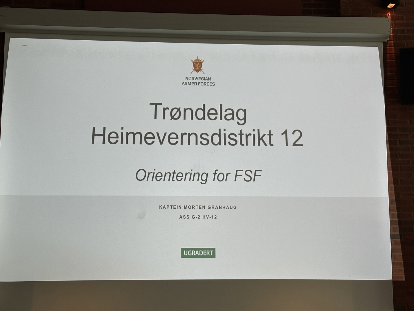  FSF avd. Værnes, 01.-02. juni 2026
